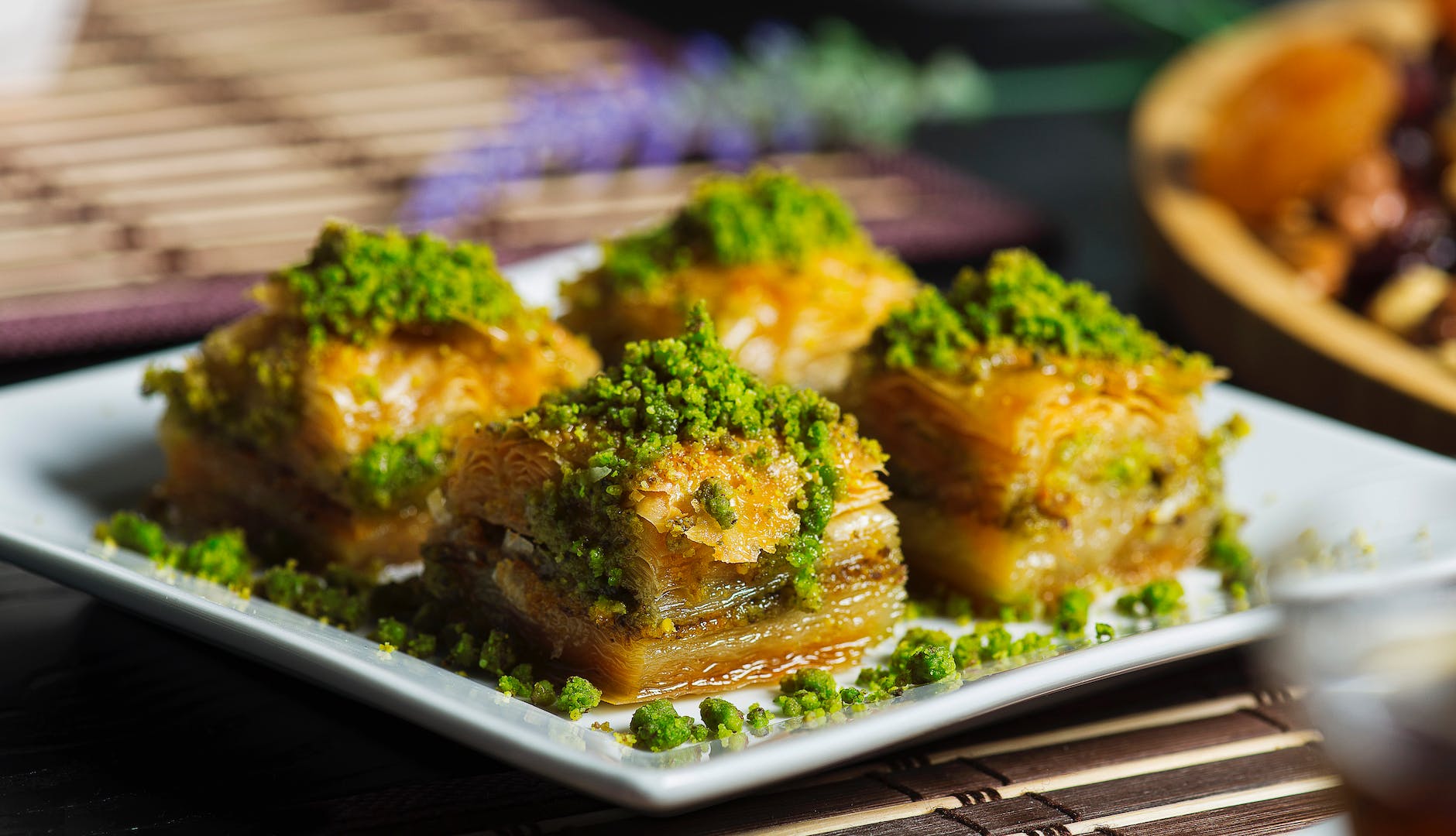 a close up shot of delicious baklava